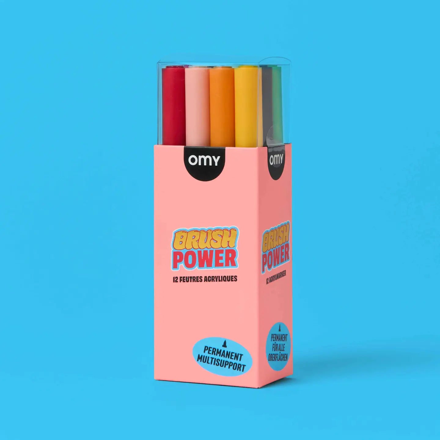 Omy Set Of 12 Brush Power Acrylic Markers