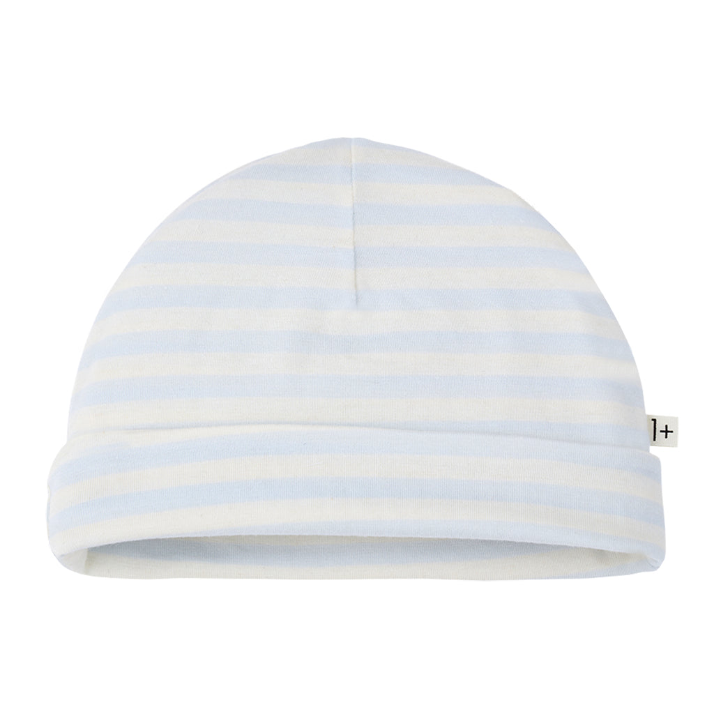1+ In The Family Baby Gio Hat Misty Blue Stripes