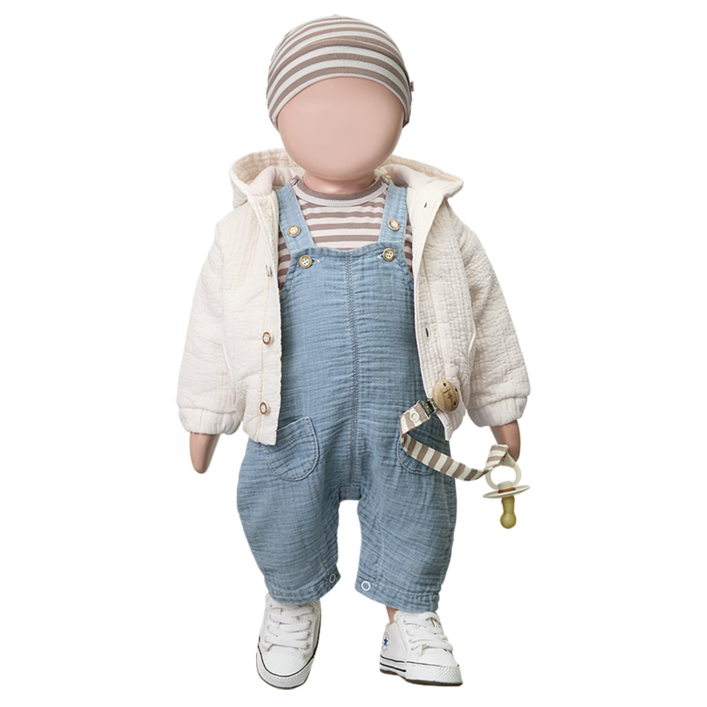 1+ In The Family Baby Gio Hat Taupe Brown Stripes