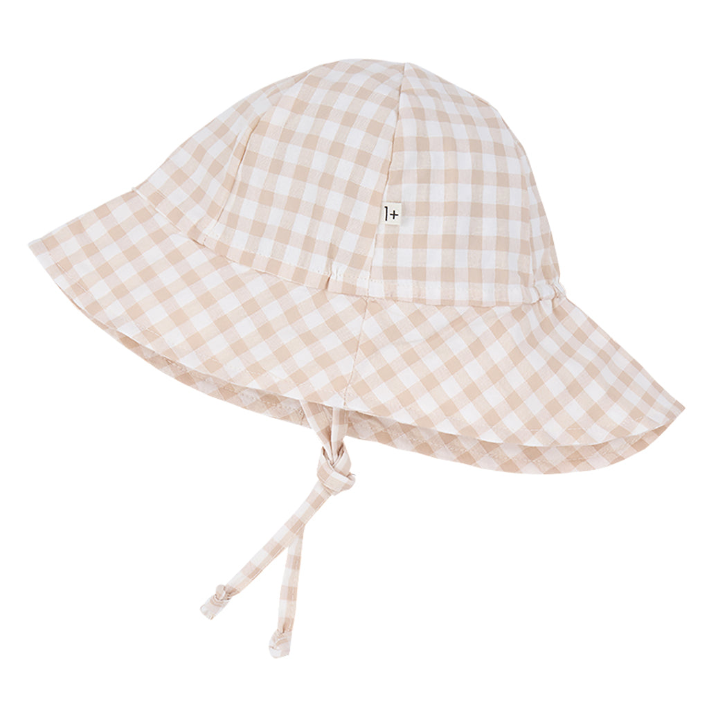 1+ In The Family Baby Egas Hat Blossom Pink Checks