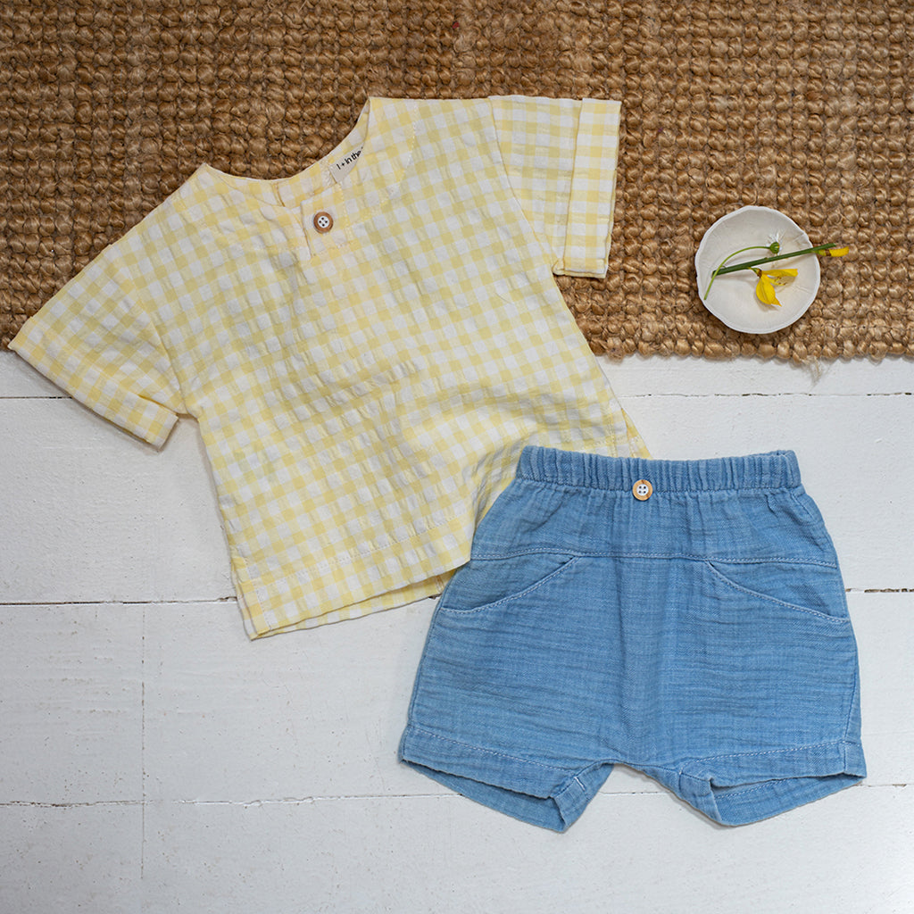 1+ In The Family Baby Anafi Shorts Denim Blue
