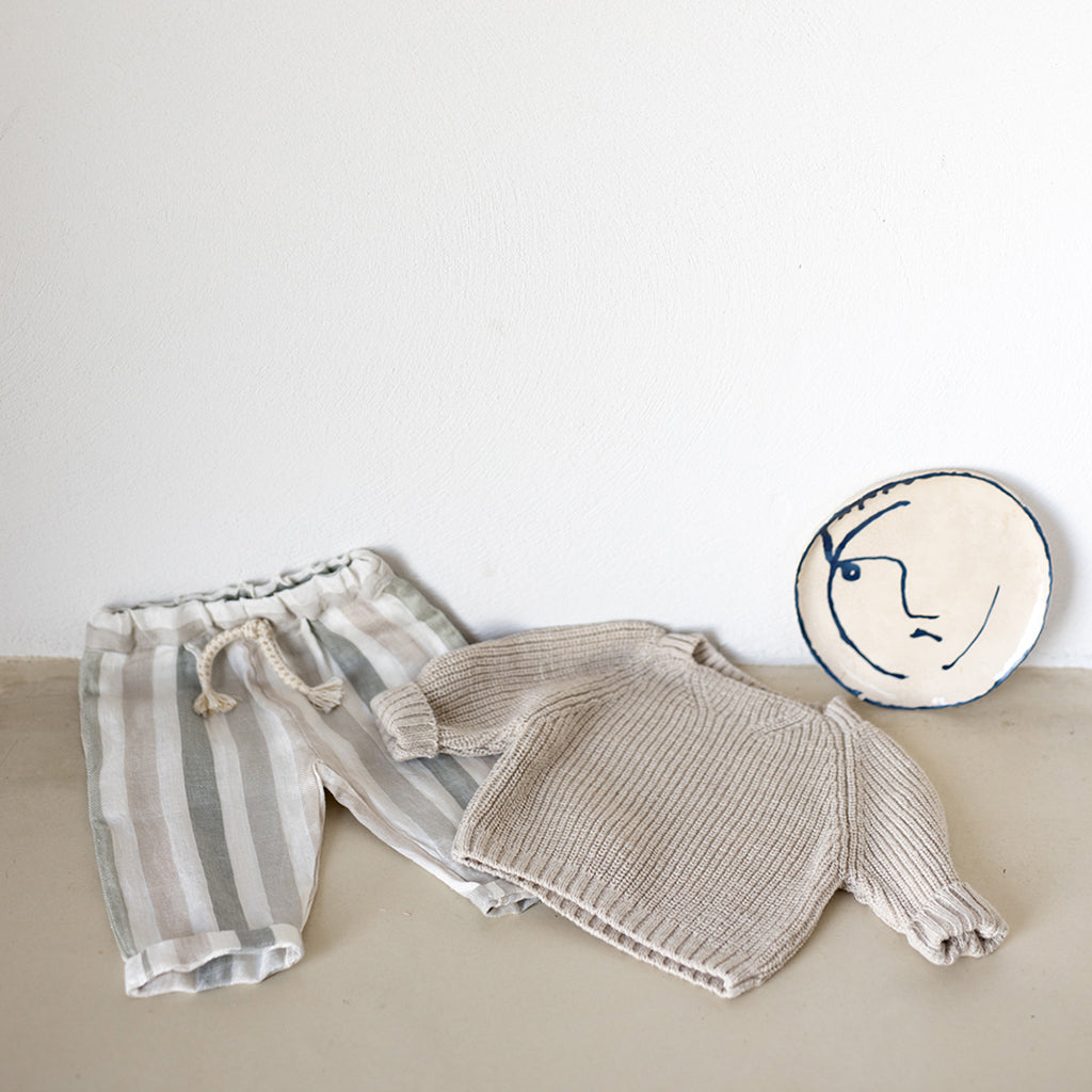 1+ In The Family Baby And Child Regencos Pants Beige Stripes