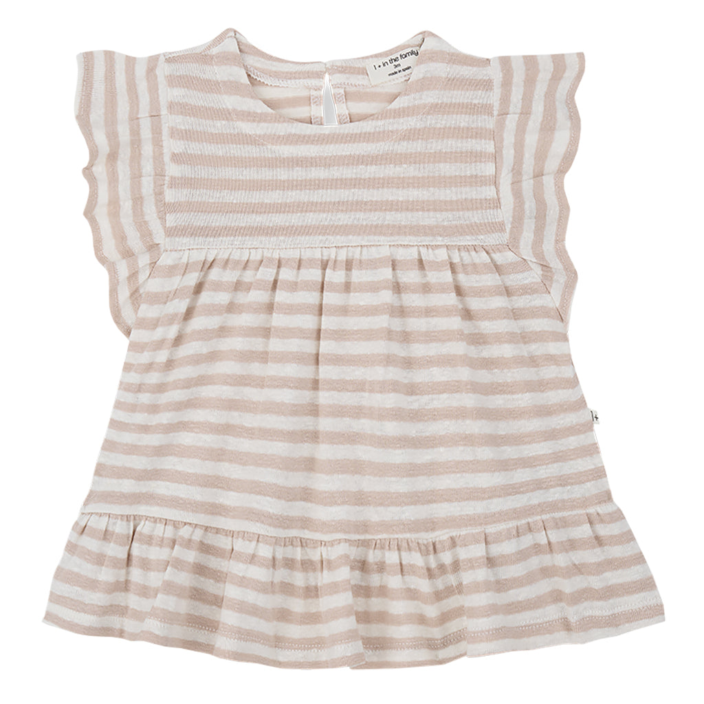 1+ In The Family Baby And Child Canadell Dress Rose Pink Stripes