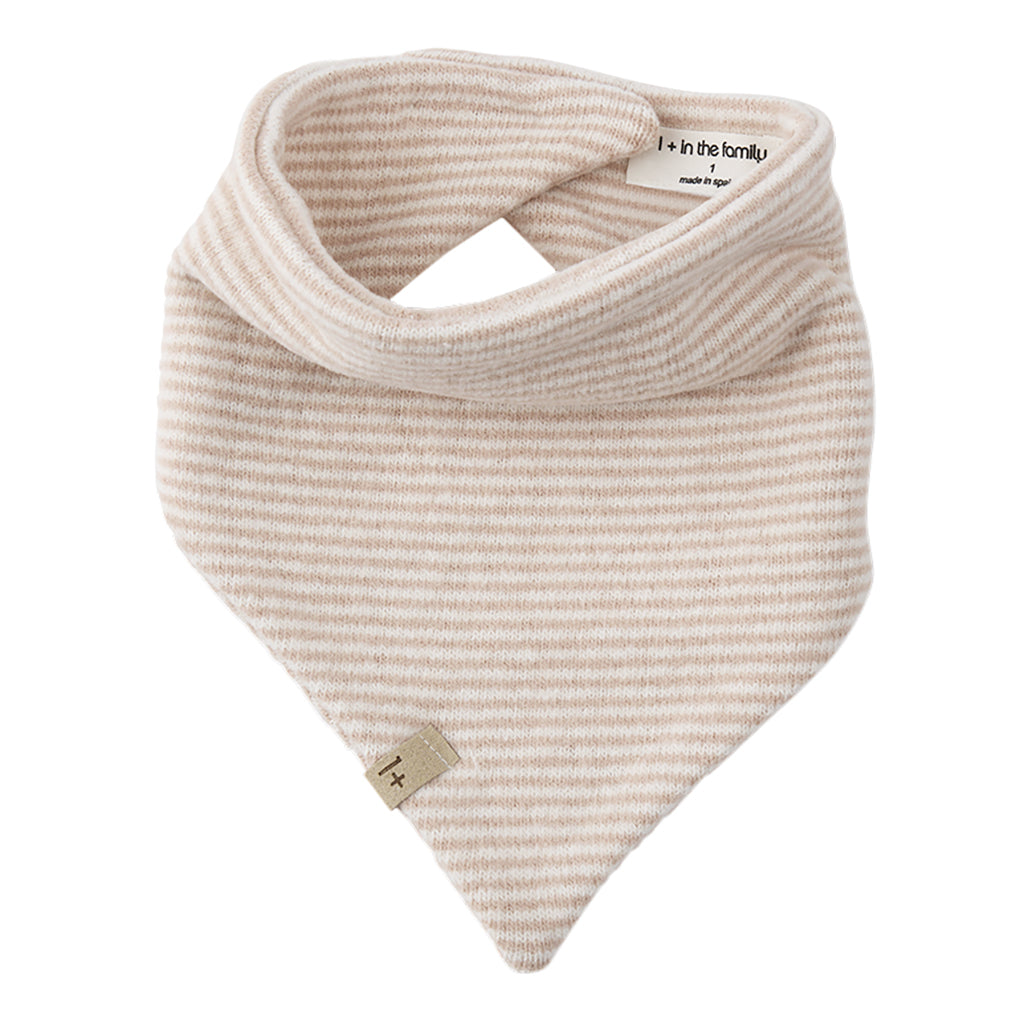 1+ In The Family Baby Bastia Bandana Bib Light Pink Stripes