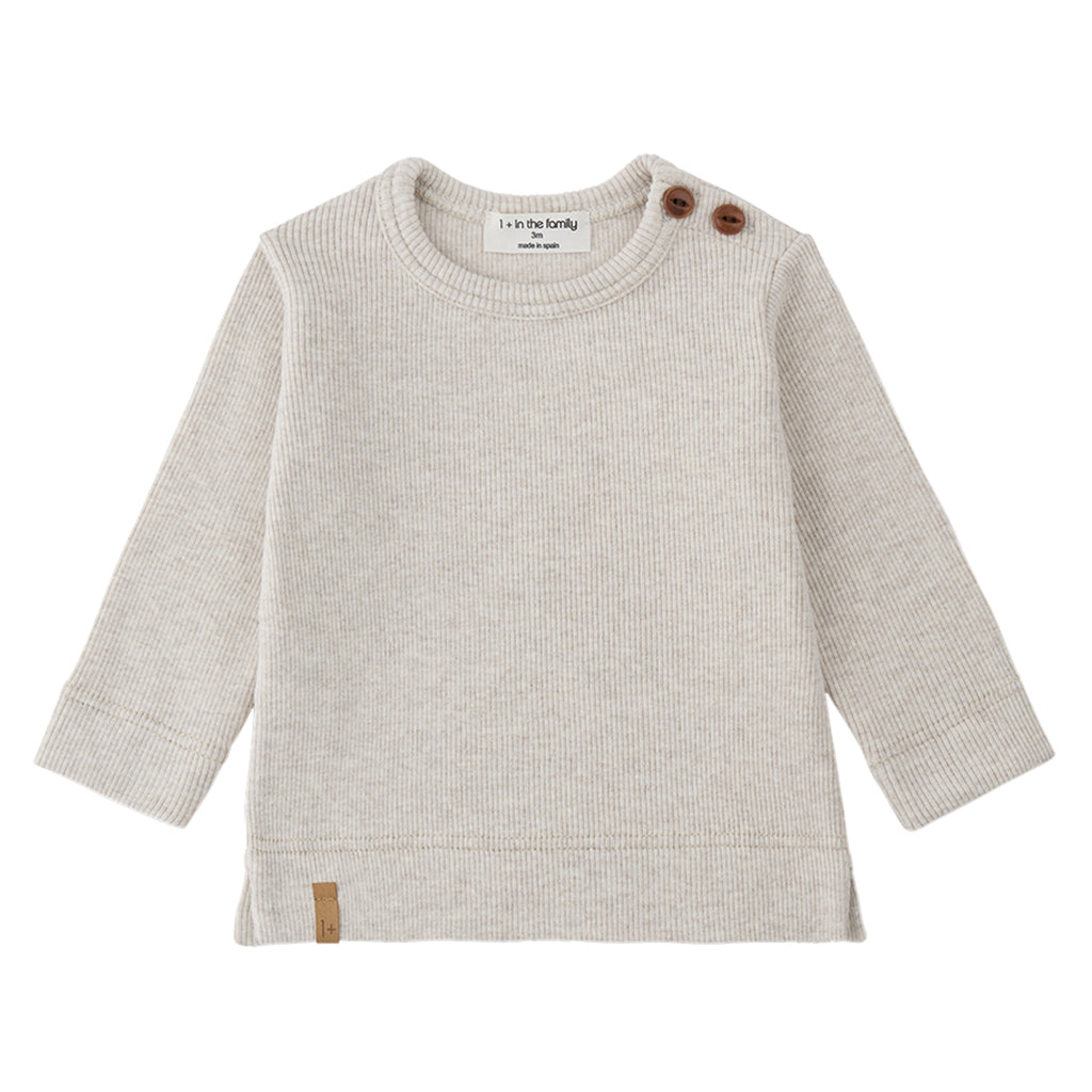 1+ In The Family Baby And Child Pesaro T-shirt Rice Cream