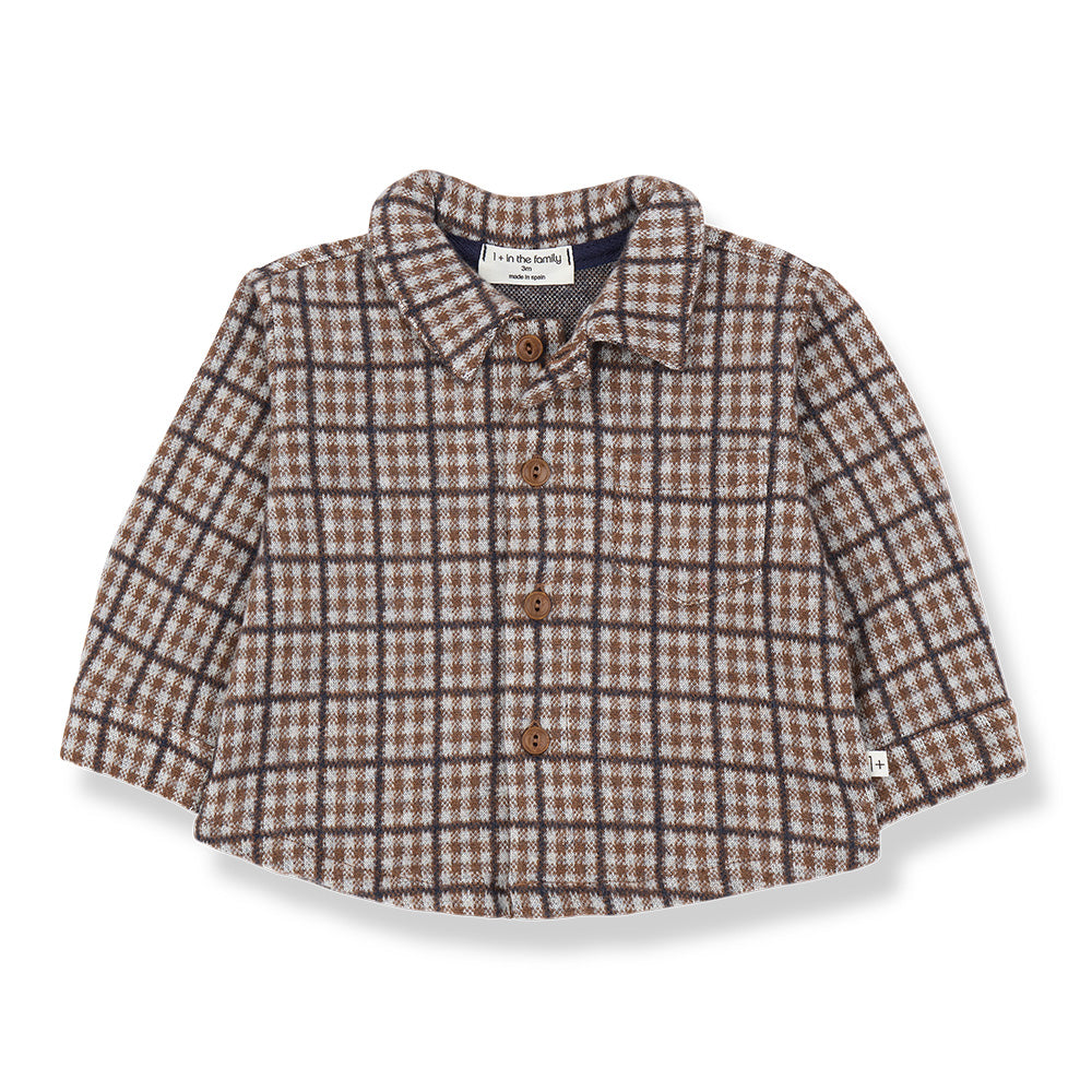 1+ In The Family Baby And Child Conrad Shirt Castagna Brown Plaid