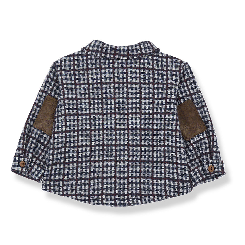 1+ In The Family Baby And Child Conrad Shirt Dark Navy Blue Plaid