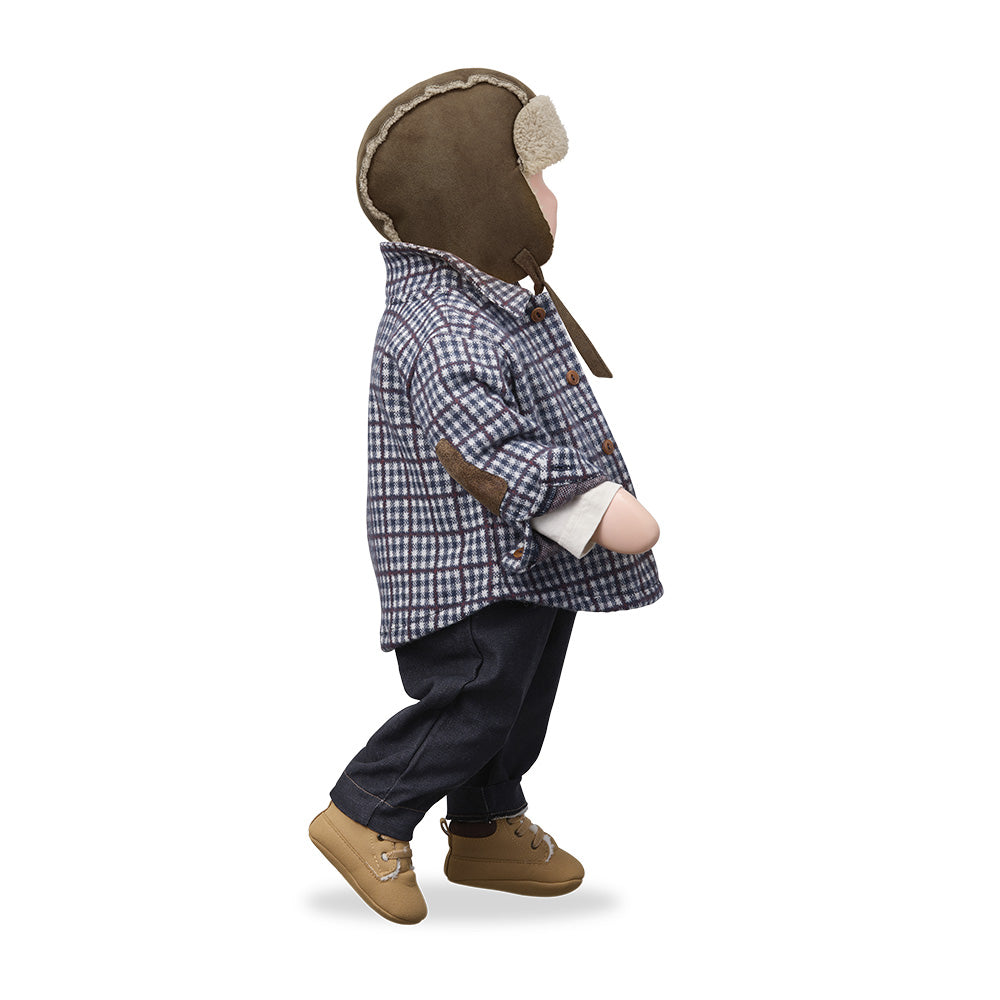 1+ In The Family Baby And Child Conrad Shirt Dark Navy Blue Plaid