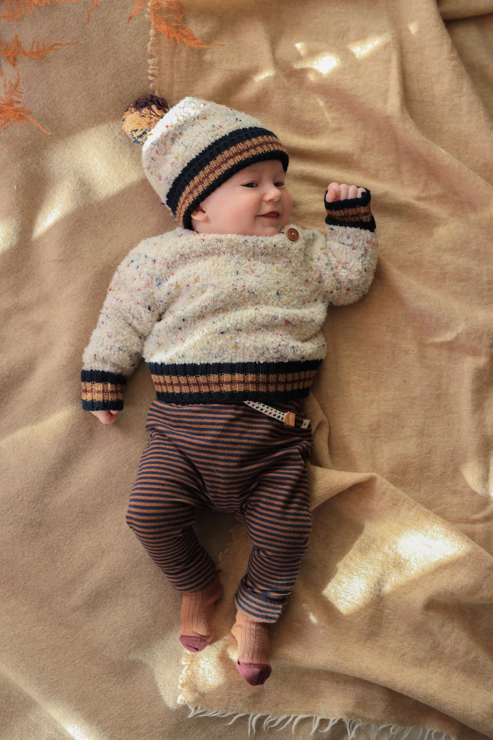 1+ In The Family Baby And Child Henrik Pants Castagna Brown Stripes