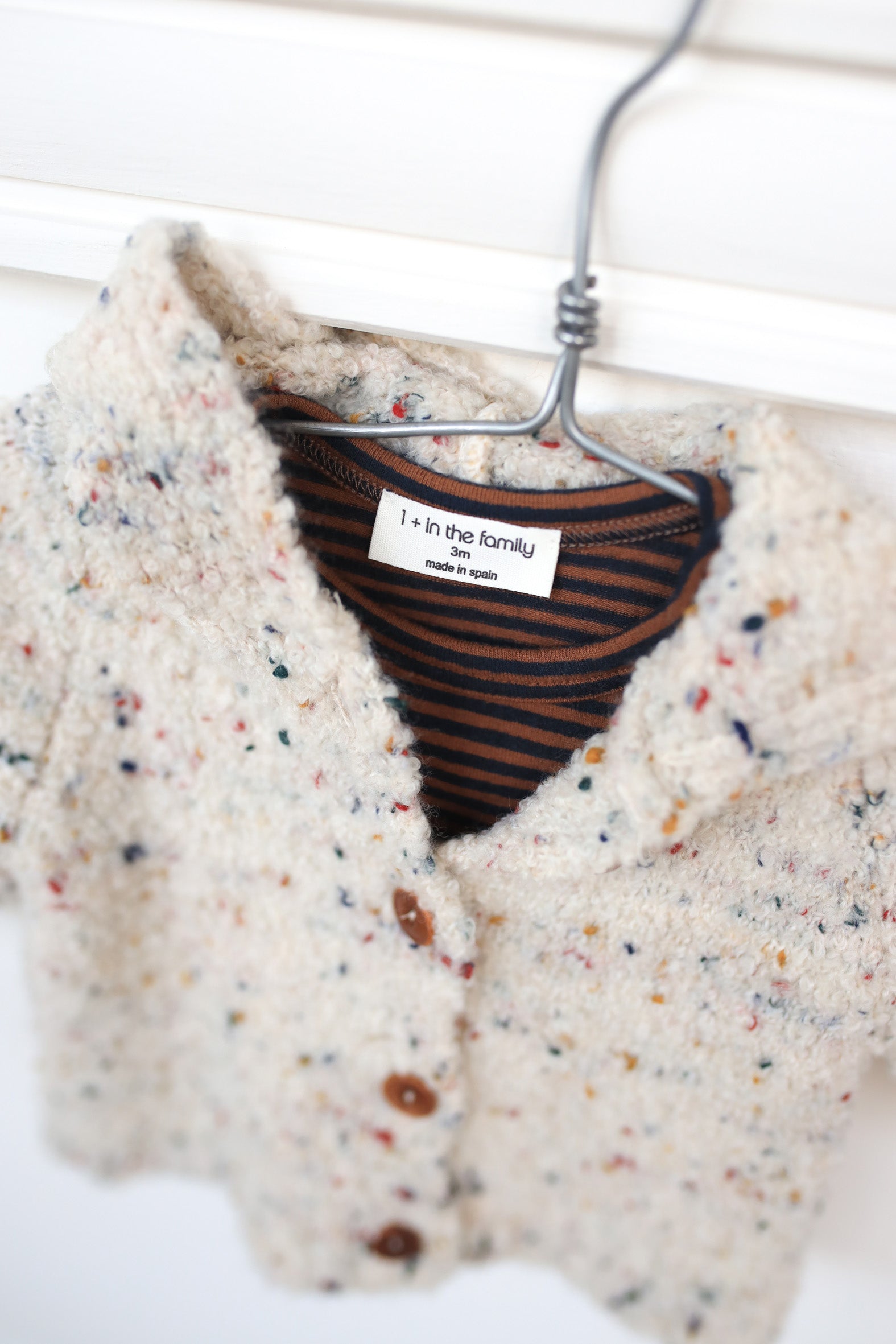 1+ In The Family Baby And Child Olaf T-shirt Castagna Brown Stripes