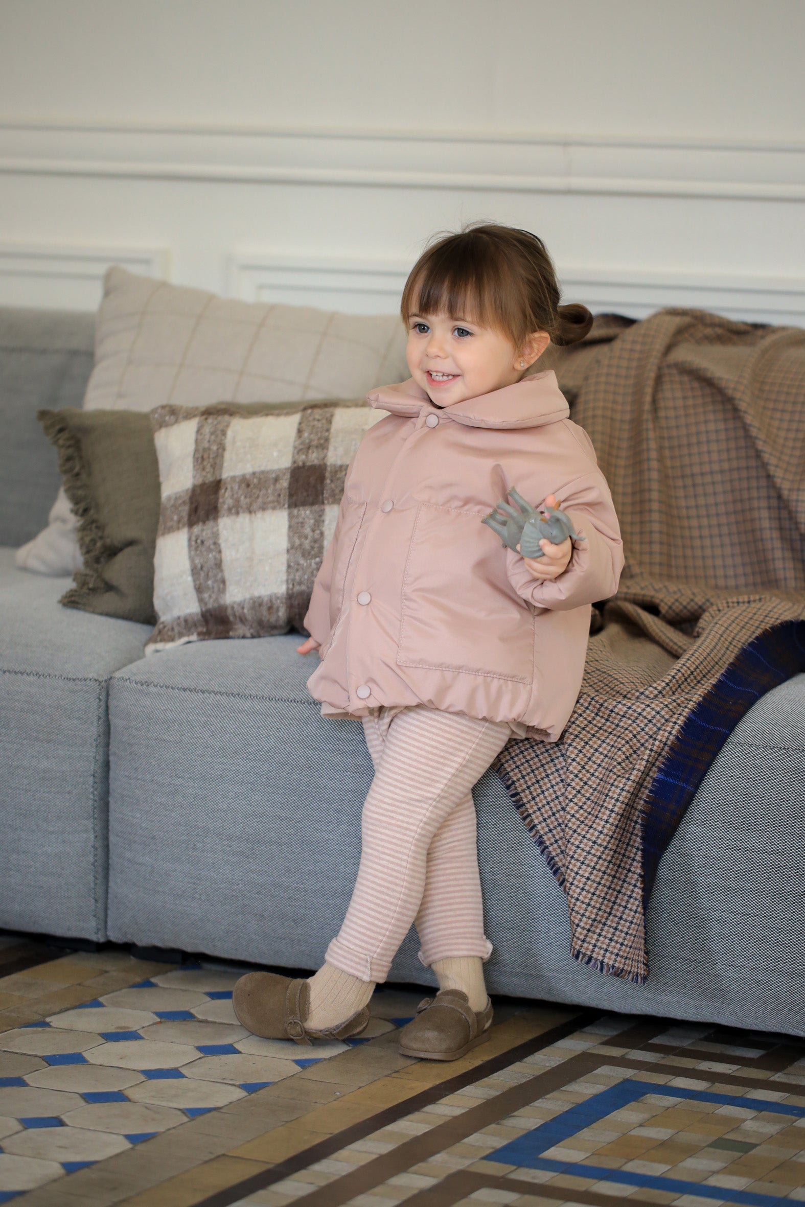 1+ In The Family Baby And Child Pia Leggings Light Pink Stripes