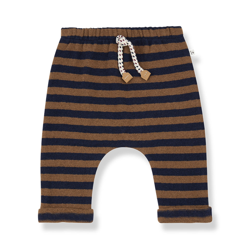 1+ In The Family Baby And Child Uriel Pants Castagna Brown Stripes