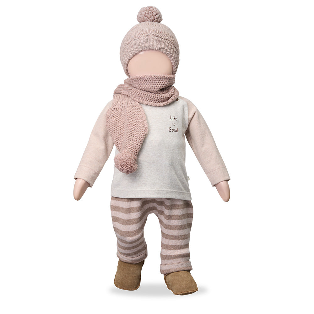 1+ In The Family Baby And Child Uriel Pants Light Pink Stripes