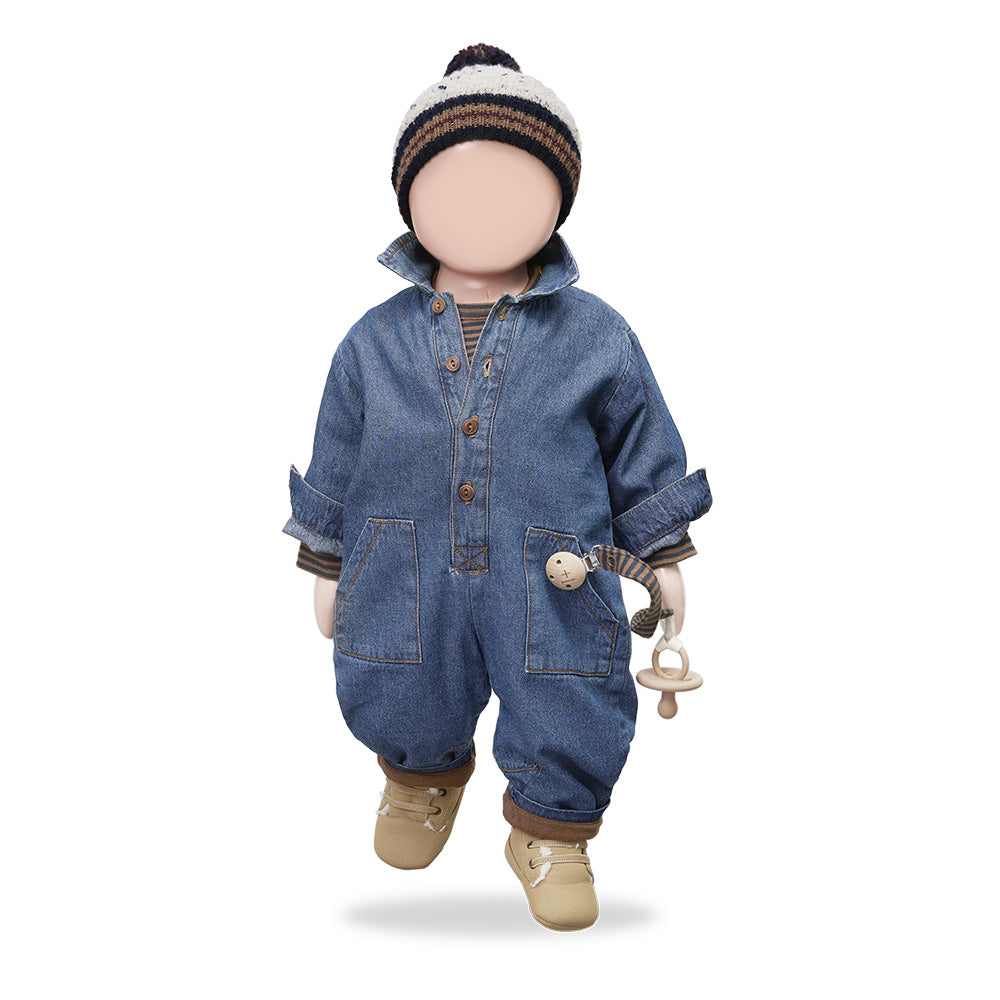 1+ In The Family Baby And Child Vitus Jumpsuit Denim Blue