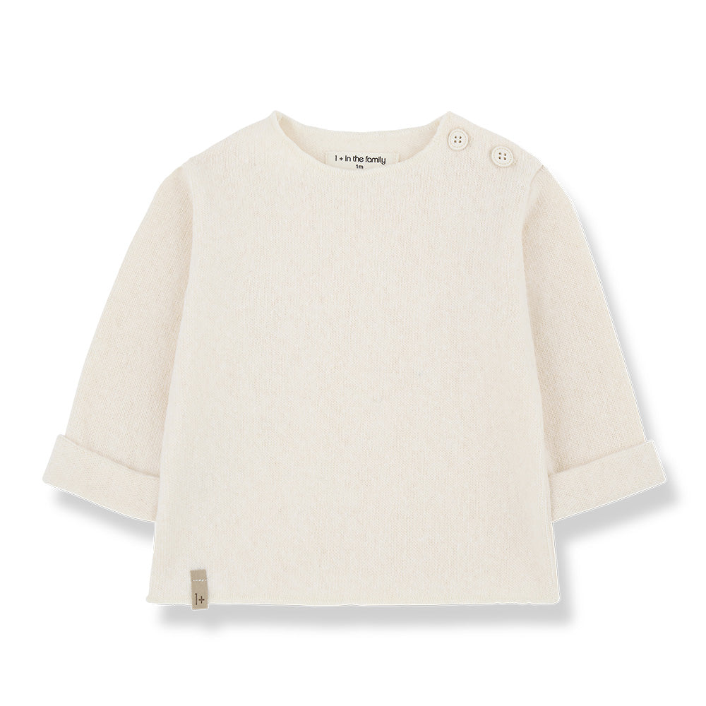 1+ In The Family Baby Chapin T-shirt Ecru Cream