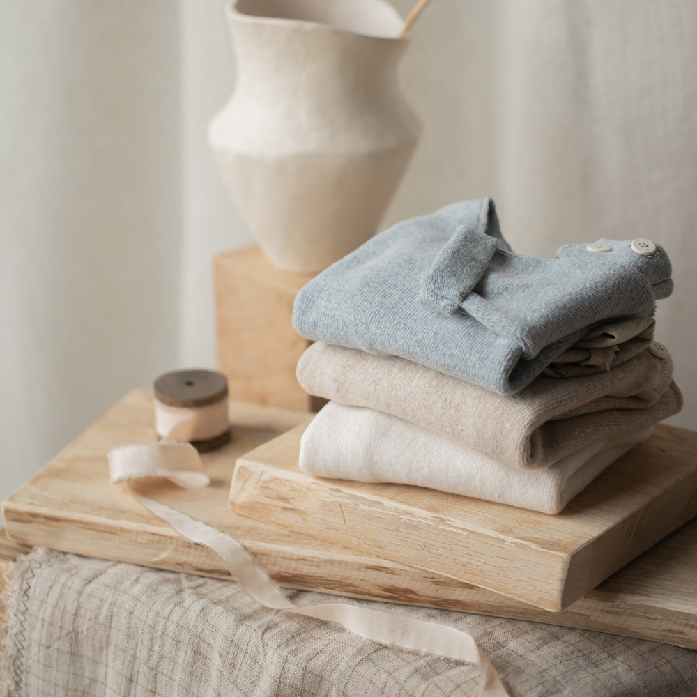 1+ In The Family Baby Chapin T-shirt Ecru Cream