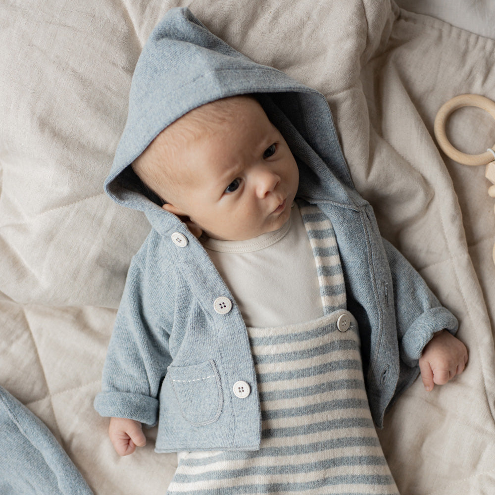 1+ In The Family Baby Fred Jacket Nuvola Blue