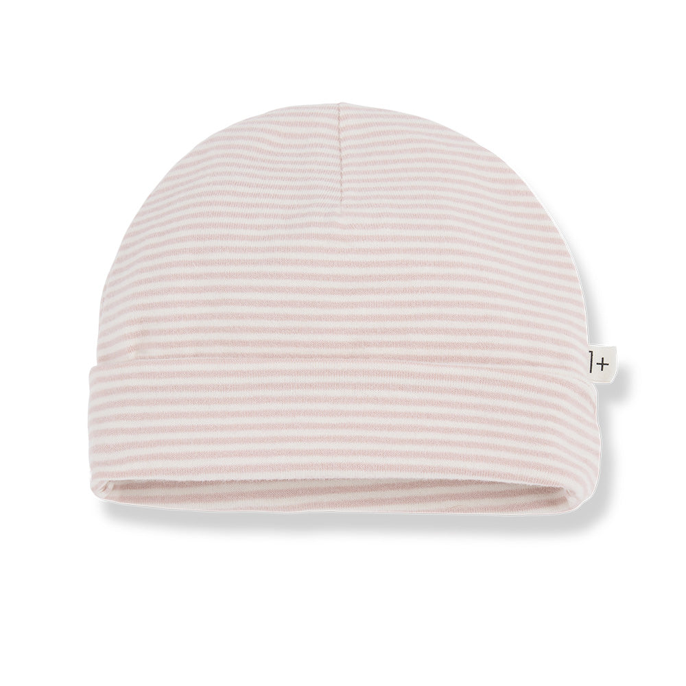 1+ In The Family Baby Gio Hat Light Pink Stripes