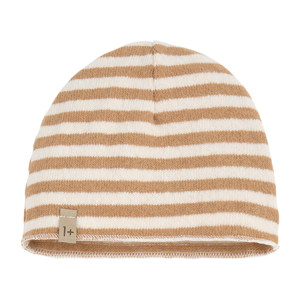 1+ In The Family Baby Honore Hat Biscotto Brown Stripes