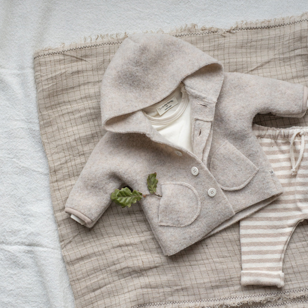 1+ In The Family Baby Jannick Hooded Jacket Beige