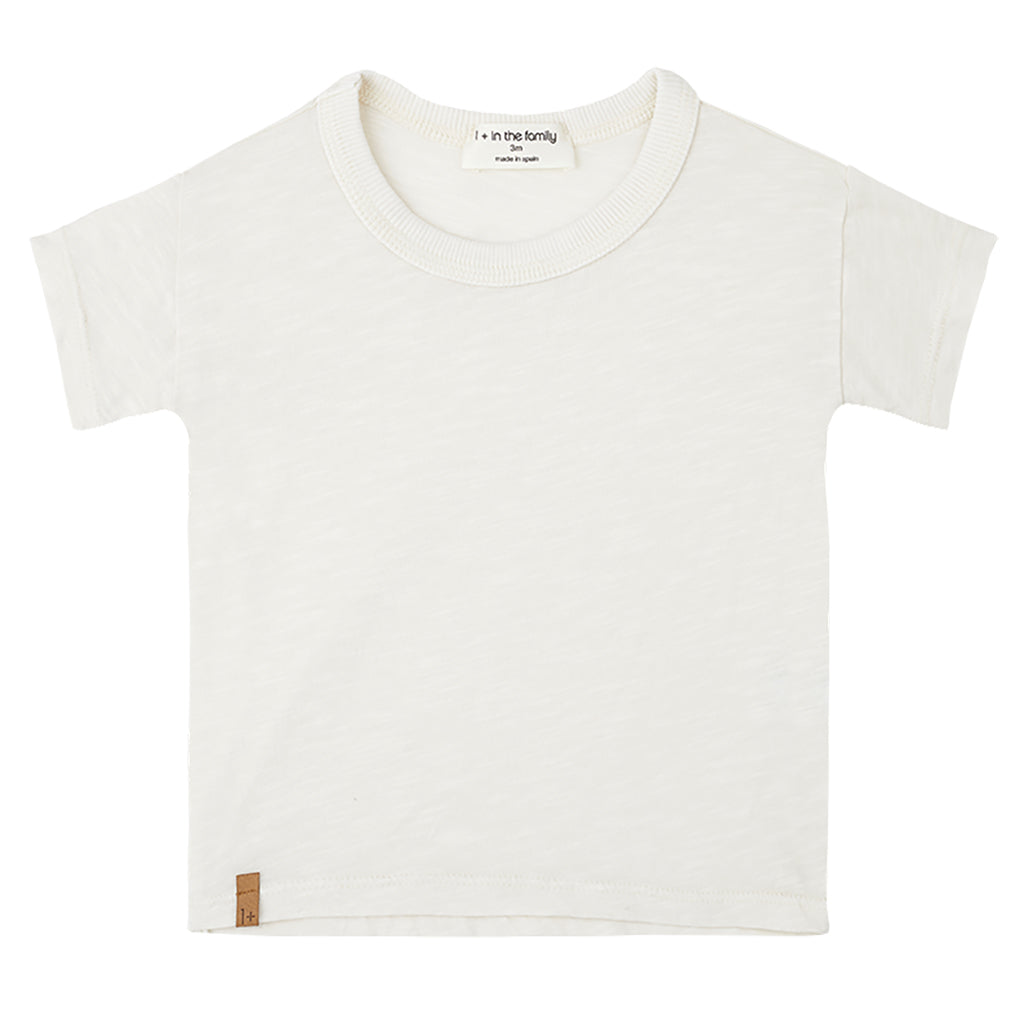 1+ In The Family Baby And Child Aldos T-shirt Ivory Cream