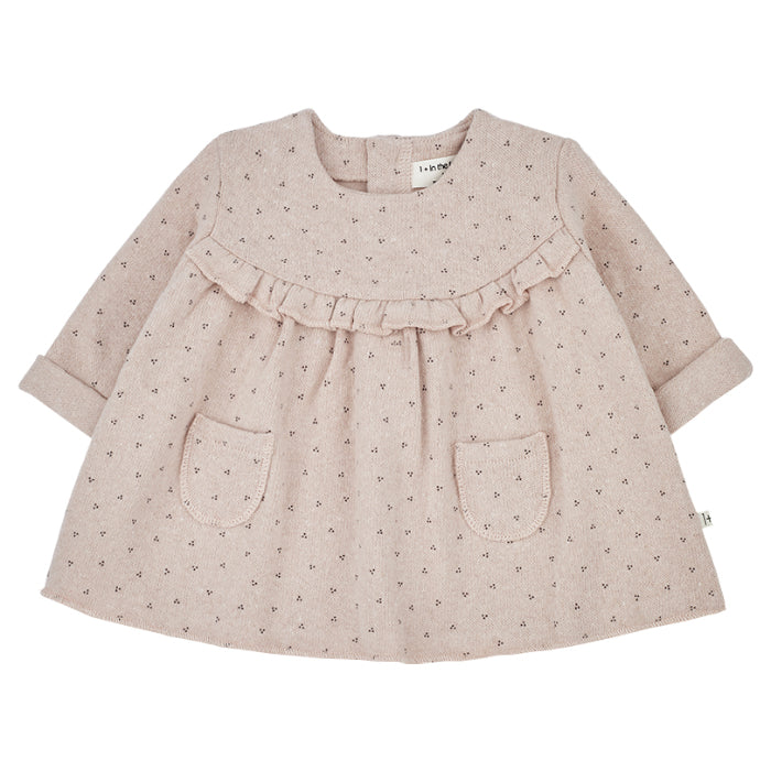 1+ In The Family Baby Elke Dress Pink With Dots