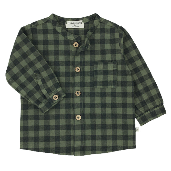 1+ In The Family Baby And Child Henry Shirt Alpine Green Checks