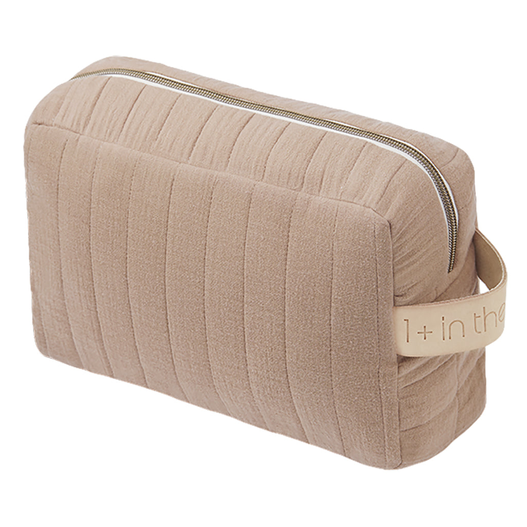 1+ In The Family Quilted Toiletry Bag Clay Beige