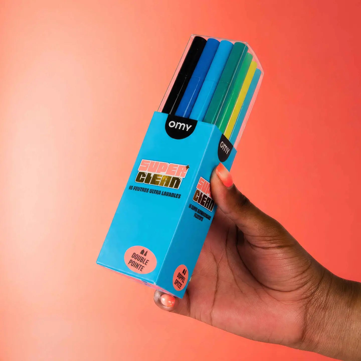 Omy Set Of 16 Super Washable Markers
