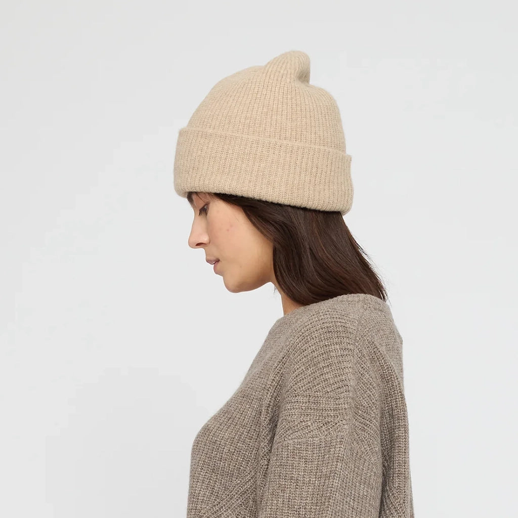 7115 By Szeki Unisex Signature Yak Beanie Almond Cream