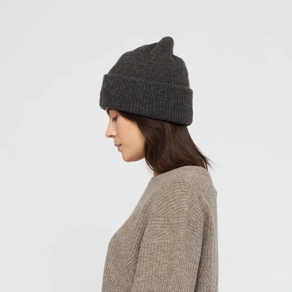 7115 By Szeki Unisex Signature Yak Beanie Charcoal Grey