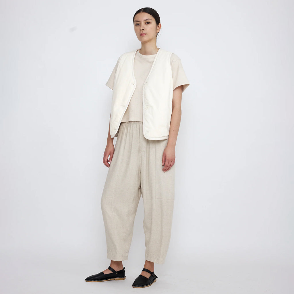 7115 By Szeki Unisex Reversible Quilted Vest Antique White