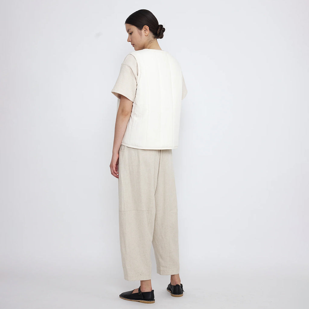 7115 By Szeki Unisex Reversible Quilted Vest Antique White