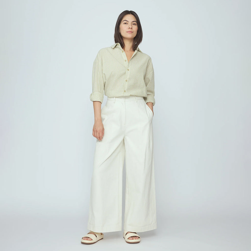 7115 By Szeki Woman Dolman Shirt Mustard Yellow Stripes