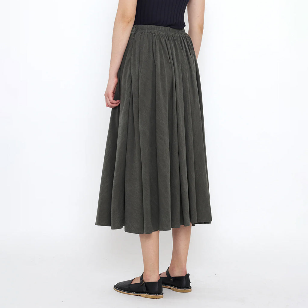 7115 By Szeki Woman Soft Praire Skirt Pewter Green
