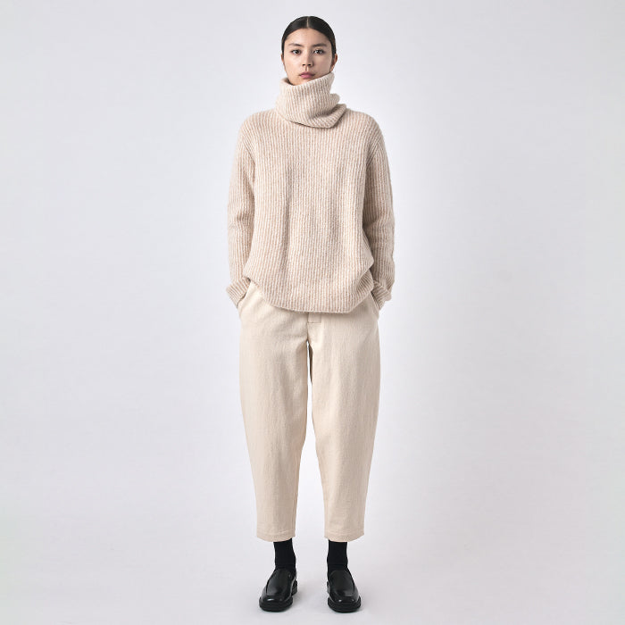 7115 By Szeki Woman Alpaca Ring Scarf Light Stripes