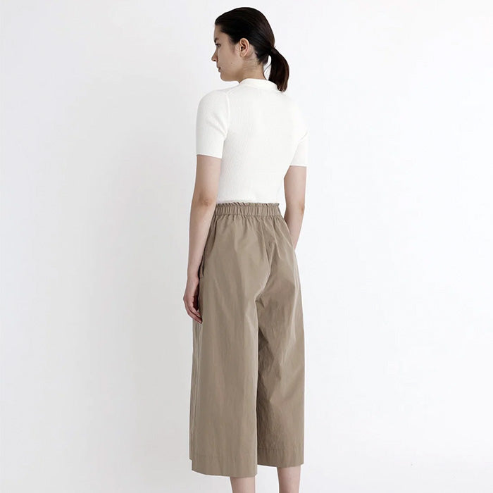 7115 By Szeki Collar Ribbed Short Sleeve T-Shirt Off White