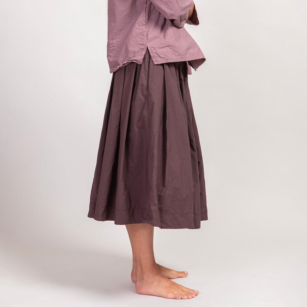 Album Di Famiglia Woman Pleated Short Skirt TC Grape Purple
