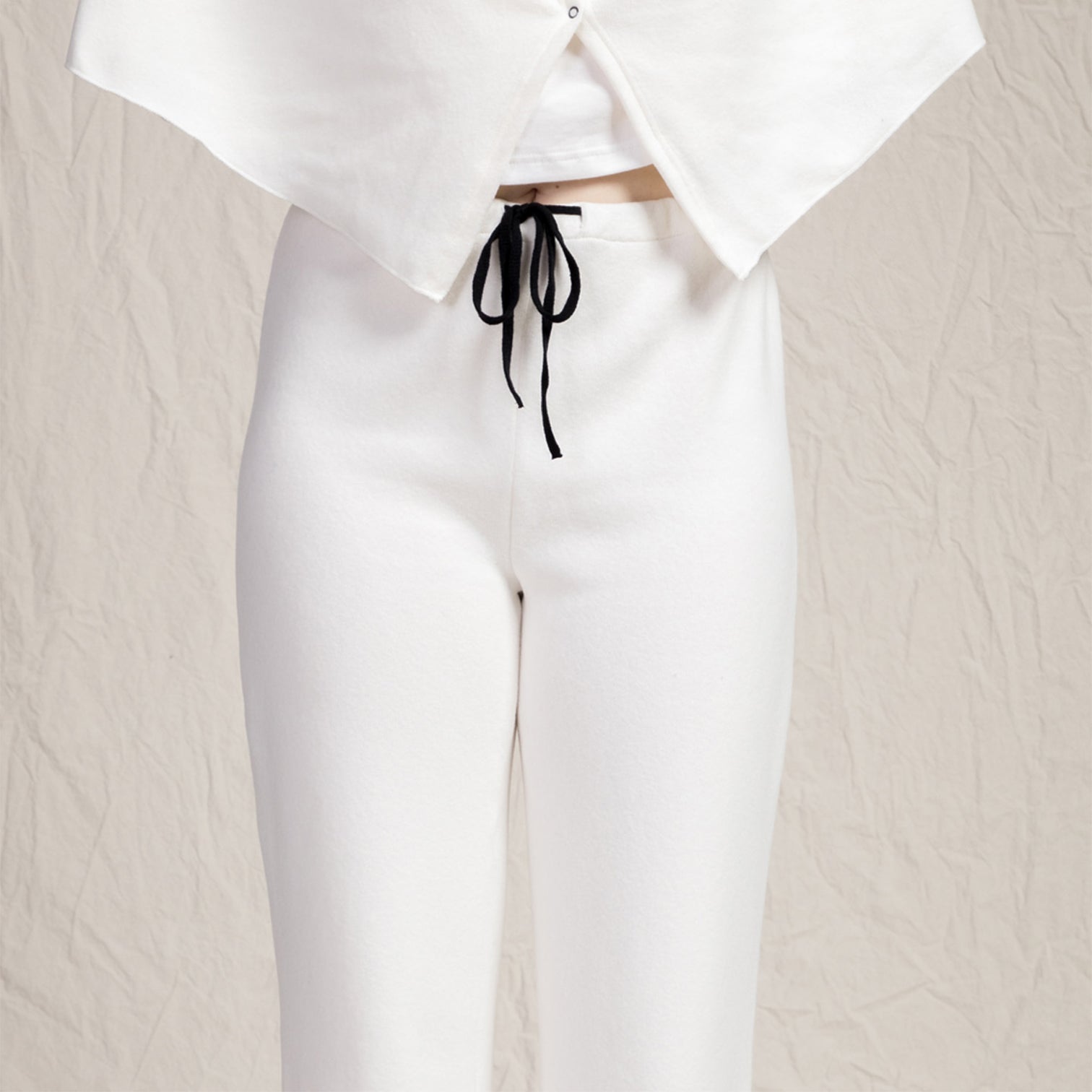 Album Di Famiglia Unisex Basic Trousers JP Milk White