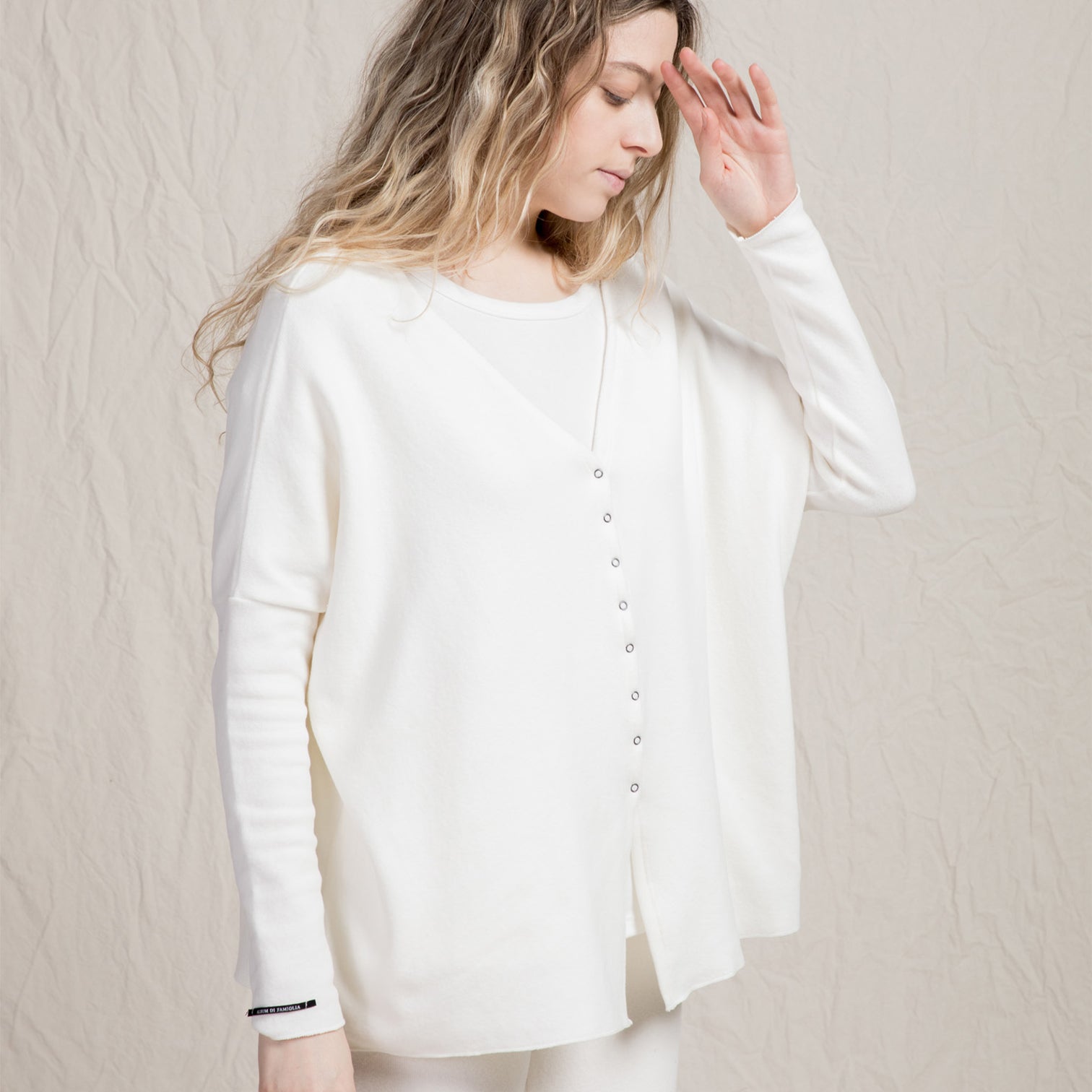 Album Di Famiglia Woman Cardigan JP Milk White