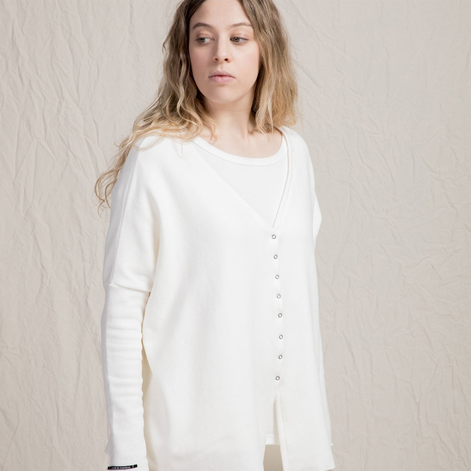 Album Di Famiglia Woman Cardigan JP Milk White