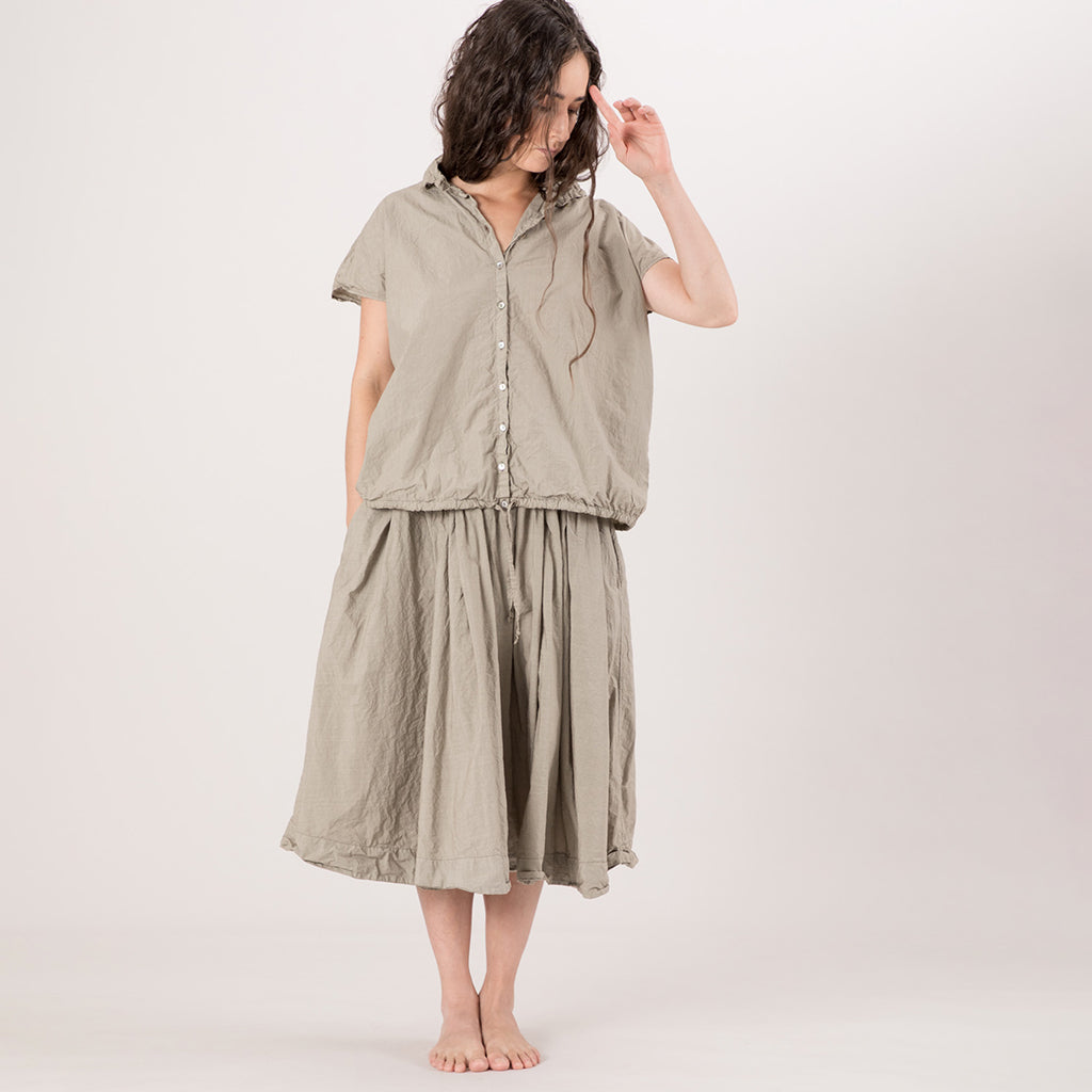 Album Di Famiglia Woman Pleated Short Skirt TC Brown