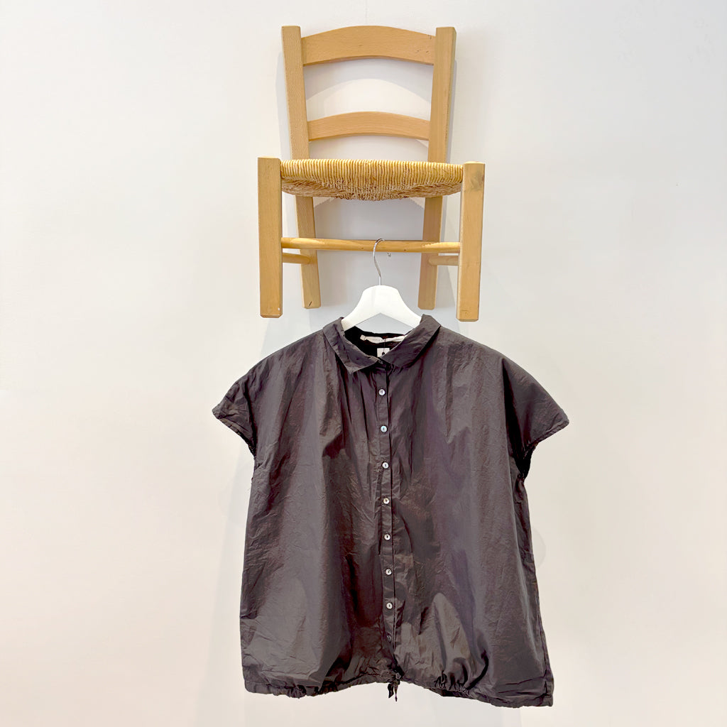 Album Di Famiglia Woman Short Sleeveless Shirt TC Brown