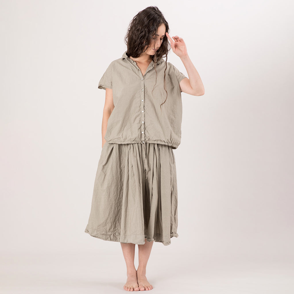 Album Di Famiglia Woman Short Sleeveless Shirt TC Brown