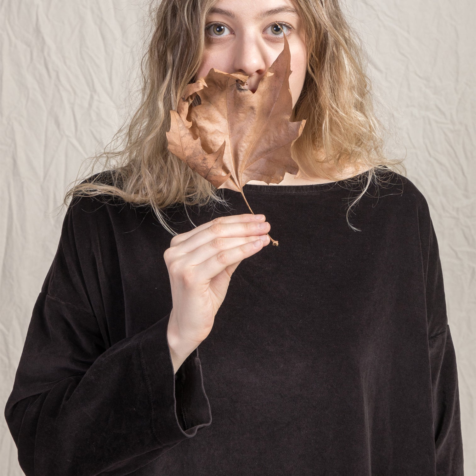 Album Di Famiglia Woman Velvet Boatneck Dress Chocolate Brown