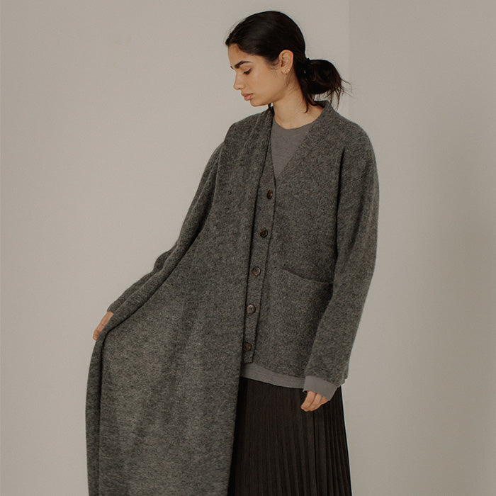 Bare Knitwear Woman Alpaca Travel Wrap Ash Grey
