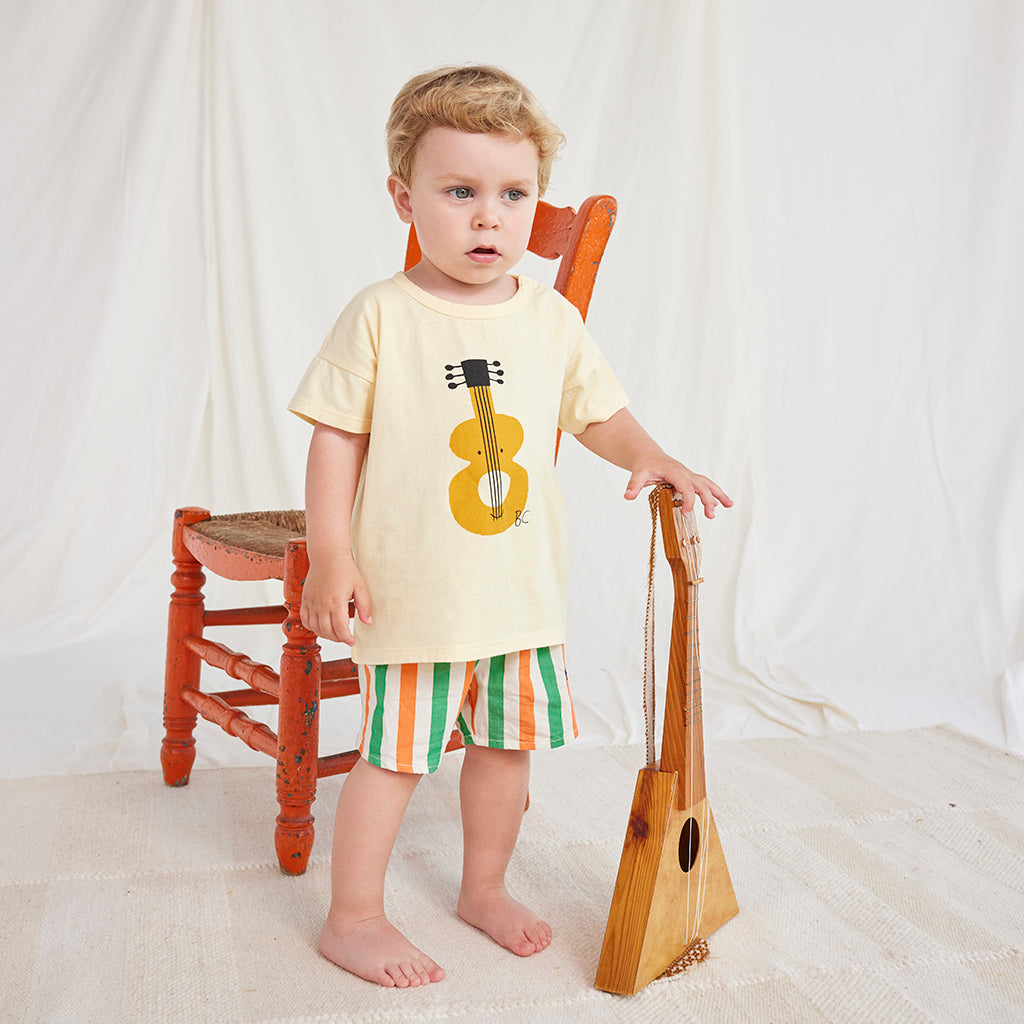 Bobo Choses Baby Acoustic Guitar T-shirt Light Yellow