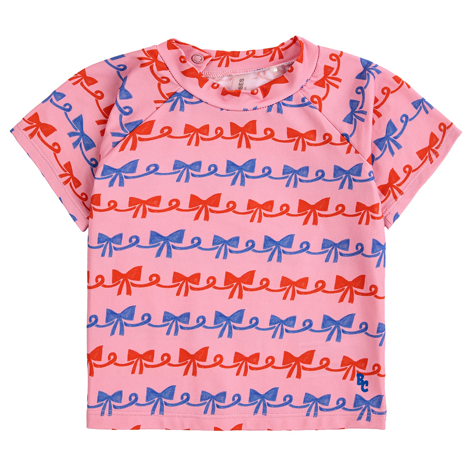 Bobo Choses Baby Ribbon Bow All Over Swim Shirt Pink