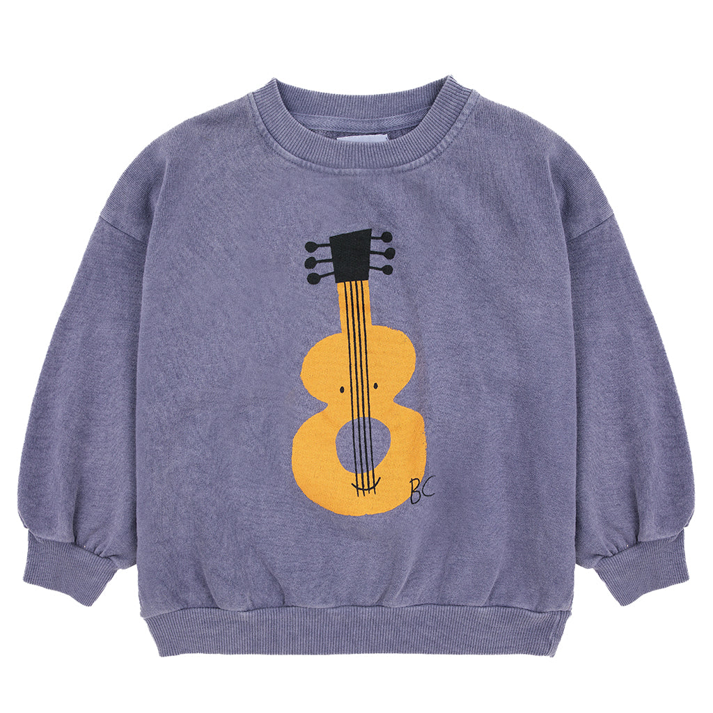 Bobo Choses Child Acoustic Guitar Sweatshirt Prussian Blue