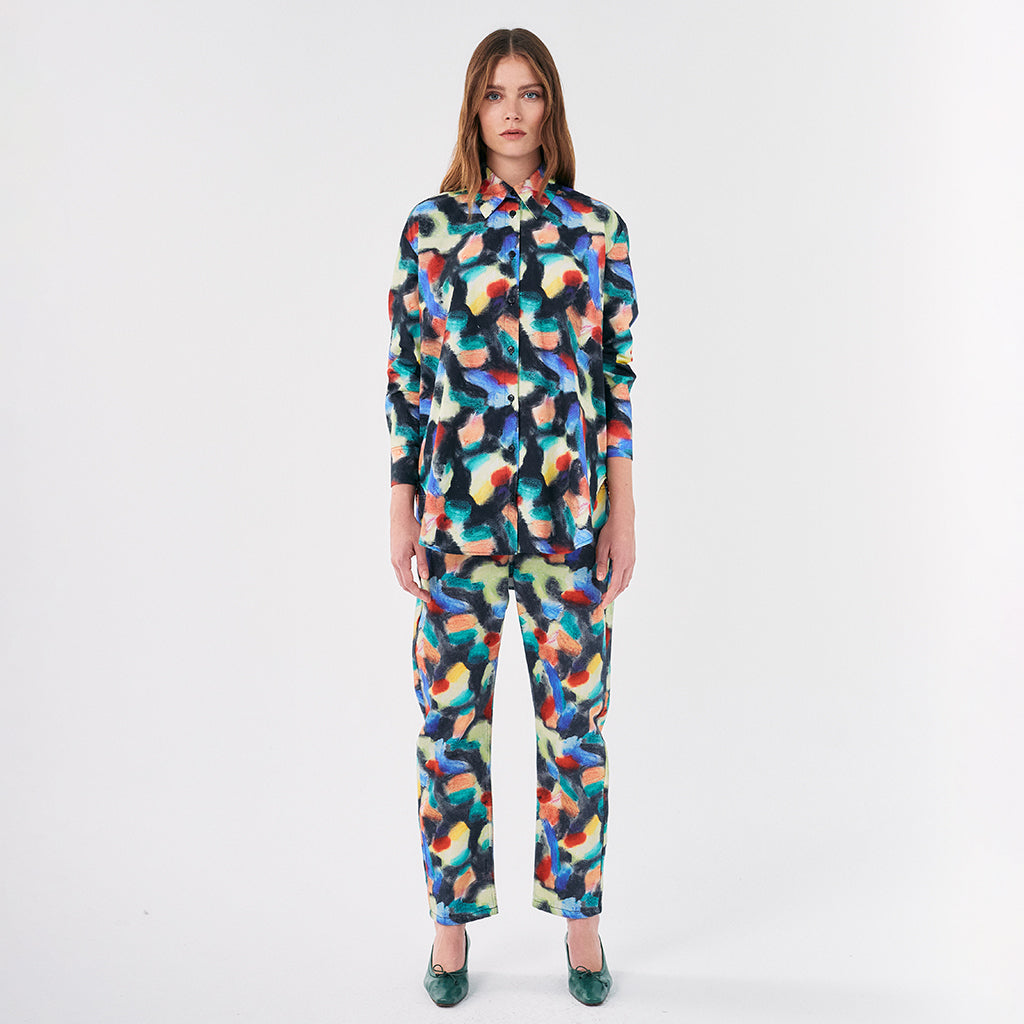 Bobo Choses Woman Tapered Pants Fantasy World Print Multicolour